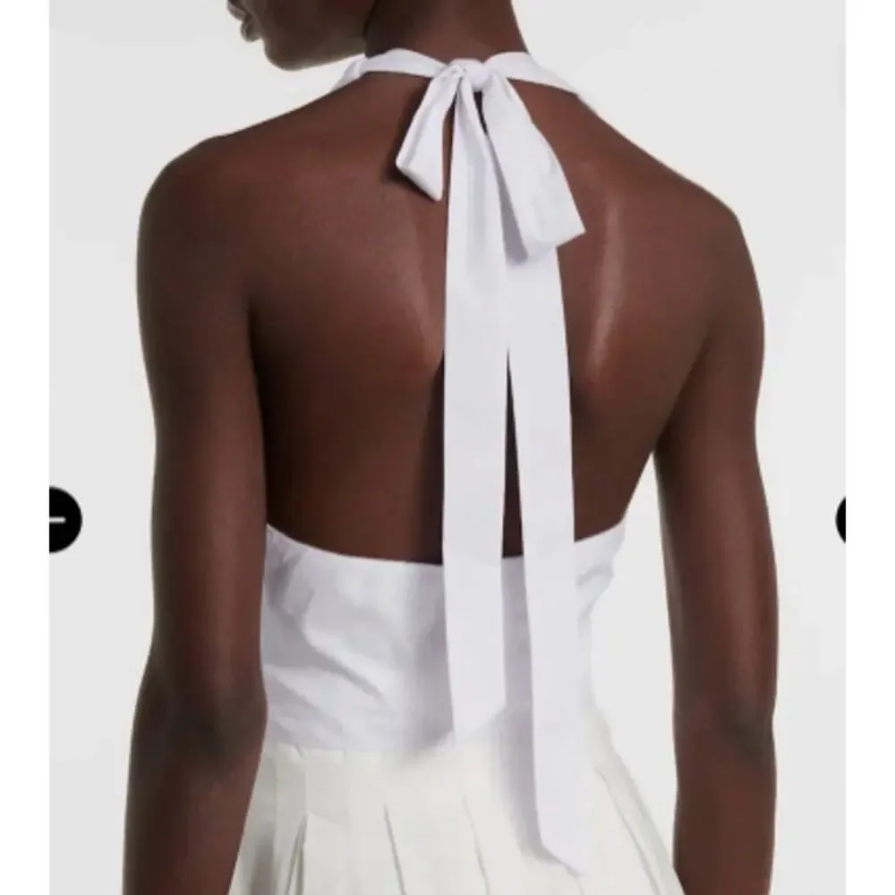 Staud 100% Cotton Halter Side Zipper Size 14 NWT - Picture 3 of 16